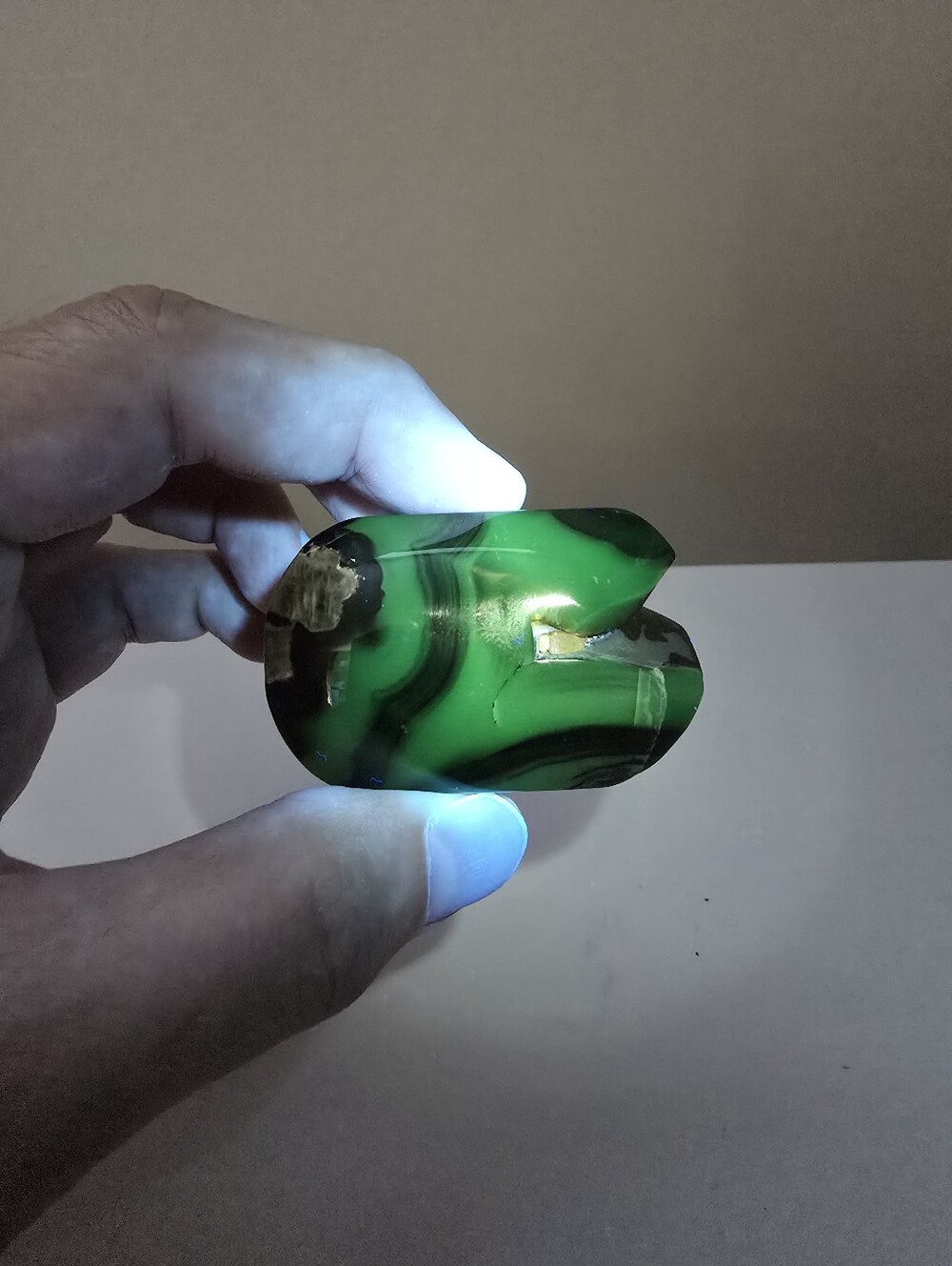 Volcano Agate Crystal Palmstone #C